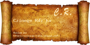 Czinege Réka névjegykártya